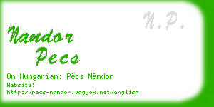 nandor pecs business card